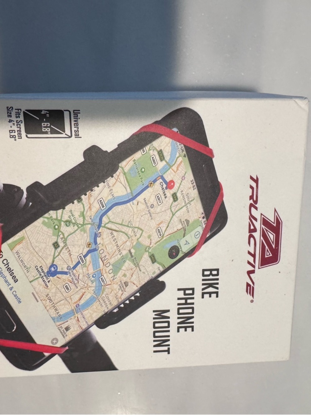 Active USA Bike Phone Mount - Black with Red and Pink Accents